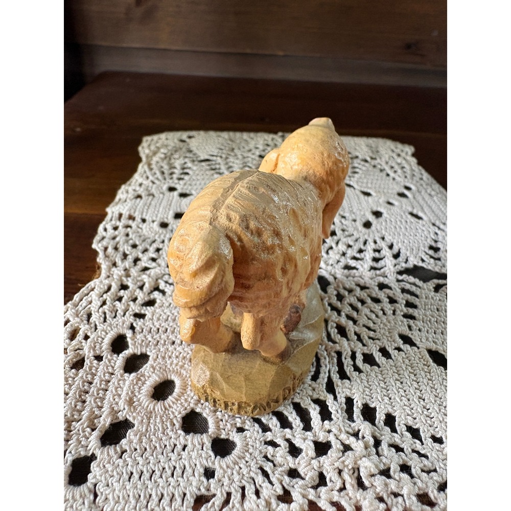Anri Kneeling Lamb Figurine Nativity Ferrandiz 3"x2" Wood Hand Carved Sheep Vtg - Picture 8 of 9